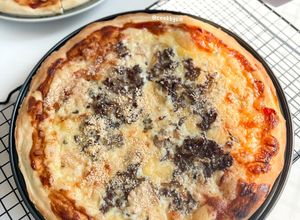 Foto resep Pizza Meat & Quattro Formaggi (Sourdough Discard)