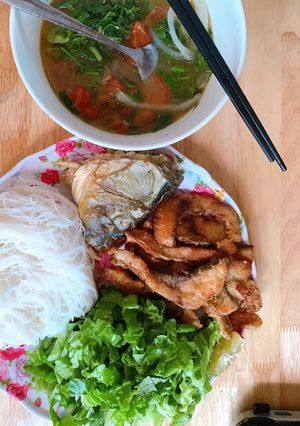 Hình của món Bún cá chấm.