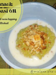 Foto resep Alpukat susu Topping biskuit (snack Mpasi 6m)