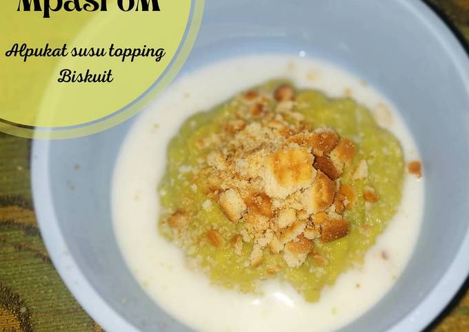 Resep Alpukat Susu Topping Biskuit Snack Mpasi 6m Oleh Ivana Syamlan