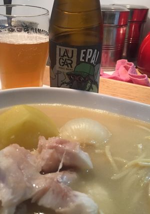 Una foto de Ramen de merluza