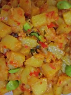 Foto resep Sambel goreng kentang pete