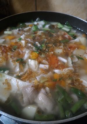 Foto resep Sayur sop ayam bumbu iris