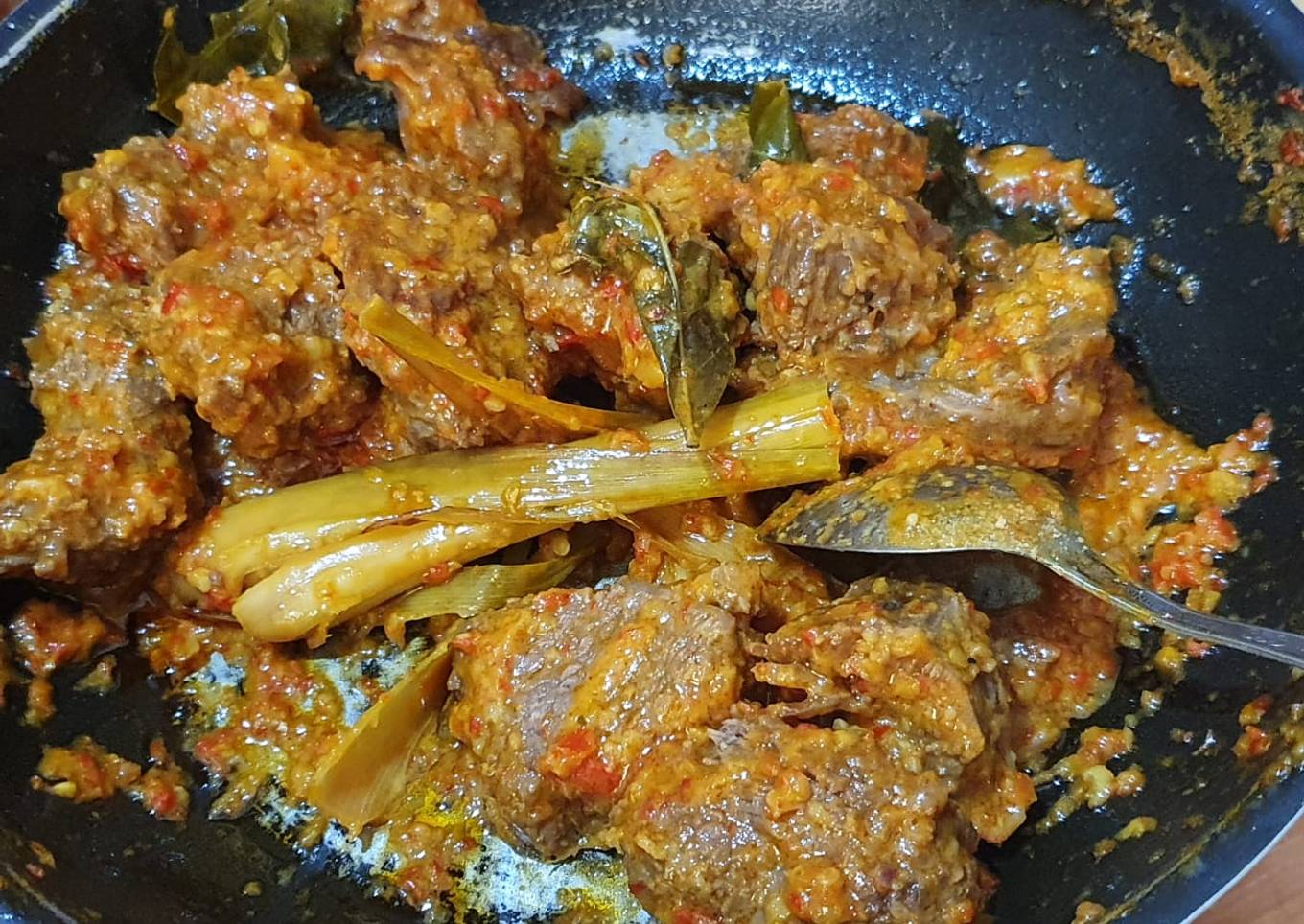 Rendang daging empuk enak simpel