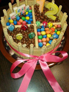 Una foto de Tarta de obleas y nutella