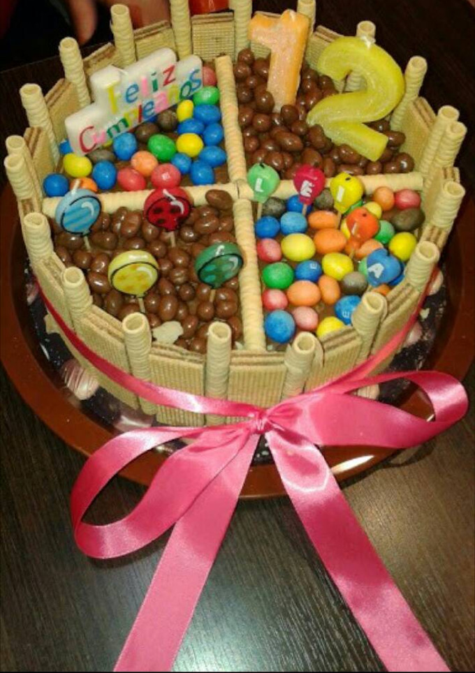 Una foto de Tarta de obleas y nutella