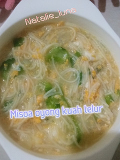Foto resep Mpasi 1y+ misoa oyong kuah telur