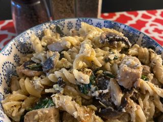 Spinach chicken carbonara