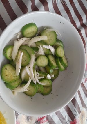 عکسی از دستور سالاد خیار و سرکه(ترشی سه سوته)