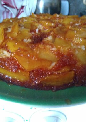 Una foto de Torta🍰 invertida de manzana🍎