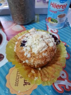 Una foto de Muffins arándanos sin tacc con crumble