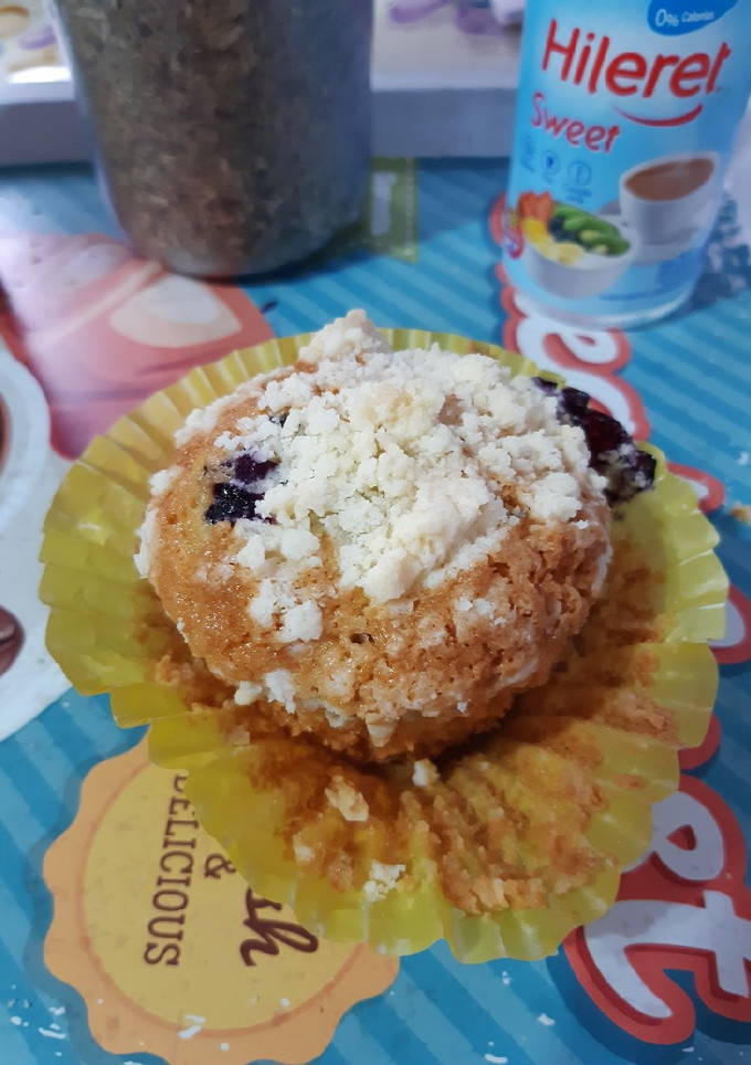 Una foto de Muffins arándanos sin tacc con crumble
