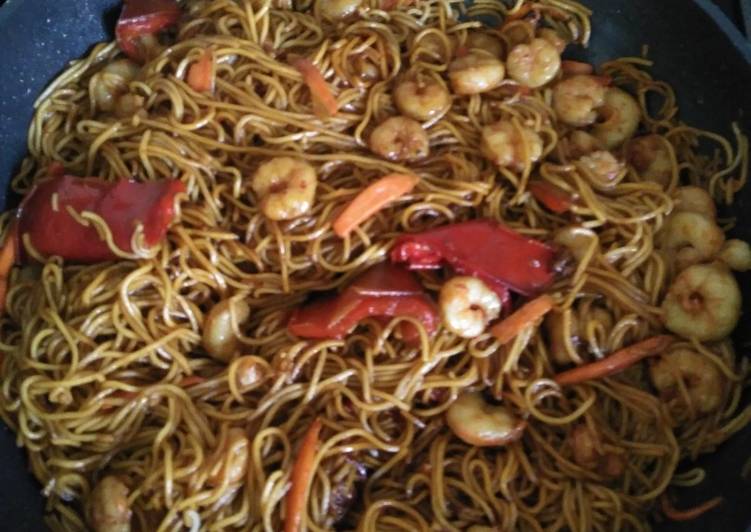 Fideos chinos con verduras