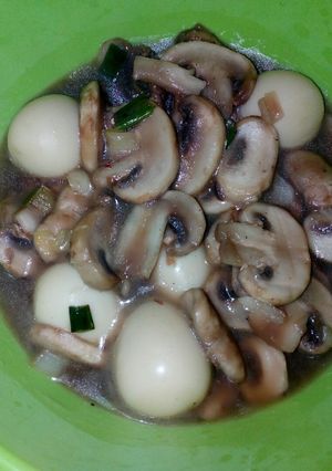 Foto resep Tumis Jamur kancing Telur puyuh