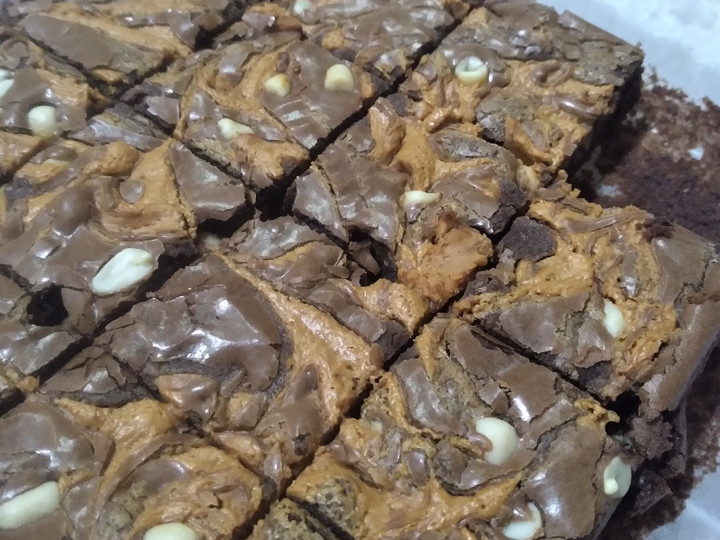 Resep No DCC: Peanut Butter Swirl Brownies Anti Gagal