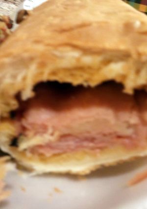 A picture of Garlic bread italian subs.