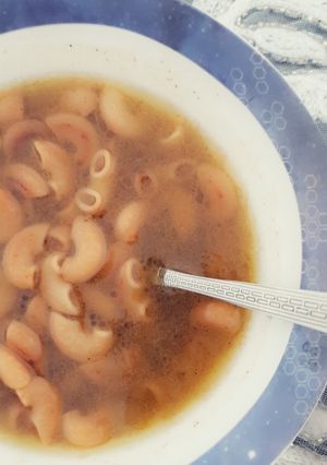 صورة لوصفة شوربة المعكرونه