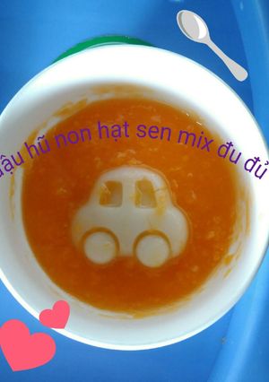 Hình của món Đậu hũ non hạt sen mix trái cây.