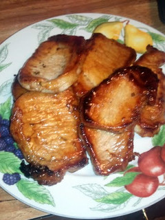 A picture of bitter sweet pork chops.