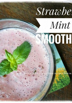 Foto resep Strawberry Mint Smoothies (Vegan Friendly)
