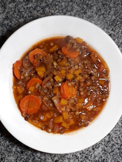 Una foto de Guiso de lentejas vegan