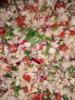 Una foto de Ceviche de coliflor