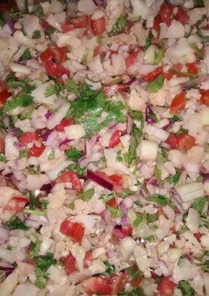 Una foto de Ceviche de coliflor