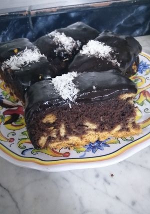 صورة لوصفة كيكة الشوكولاتة بالبسكوت