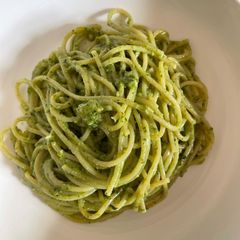 A picture of Fresh Pesto Spaghetti.