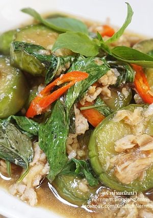รูปของ มะเขือยาวผัดหมูสับปลาเค็ม