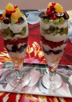 A picture of Layered Fruit Rice Kheer.
