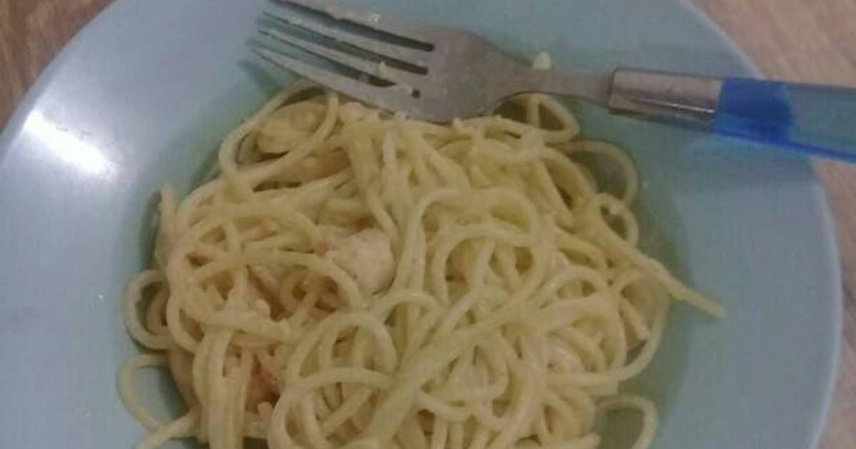 Resep Spaghetti Carbonara Udang Simple oleh Olim Carolina Cookpad