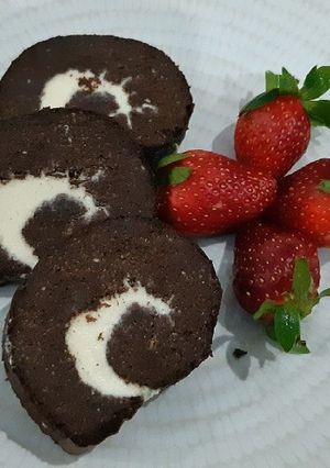 Foto resep Keto Choco swiss roll cake