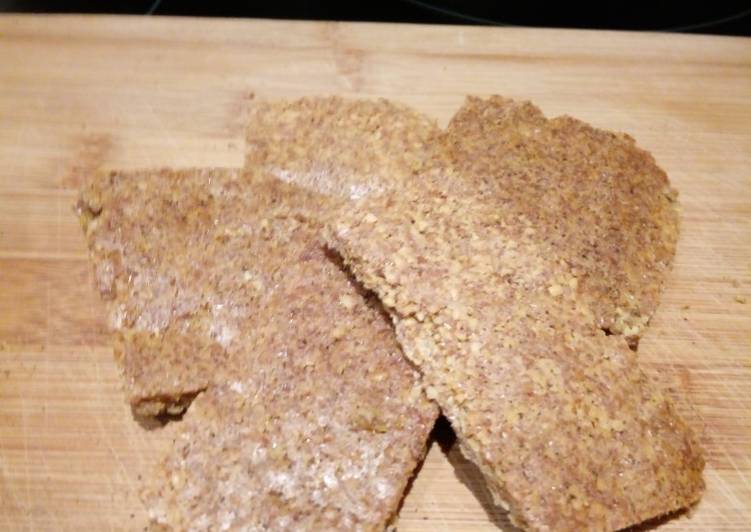 Simple Way to Make Homemade Linseed Crackers Vegan/Keto