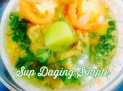 Gambar sup daging simple