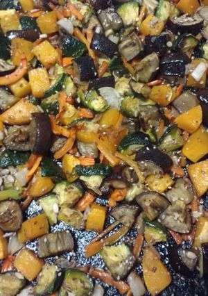 Una foto de Guarnición de vegetales al horno