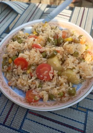 A picture of Vegetable Biryani.
