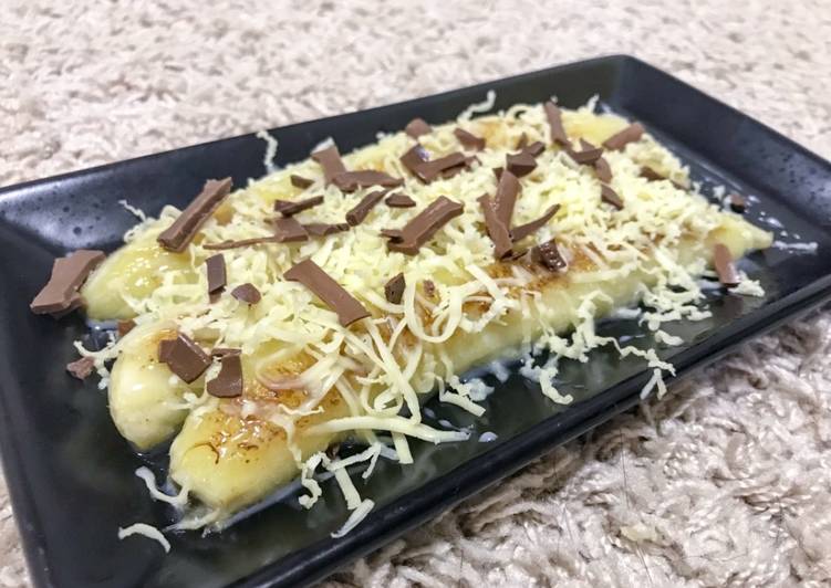 Pisang penyet choco-cheese