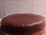 Torta de cacao con glacé de chocolate