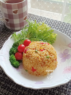 Foto resep Japanese Dry Curry Fried Rice