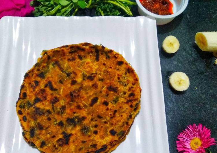 Step-by-Step Guide to Make Homemade Spicy multigrain methi and banana thepla