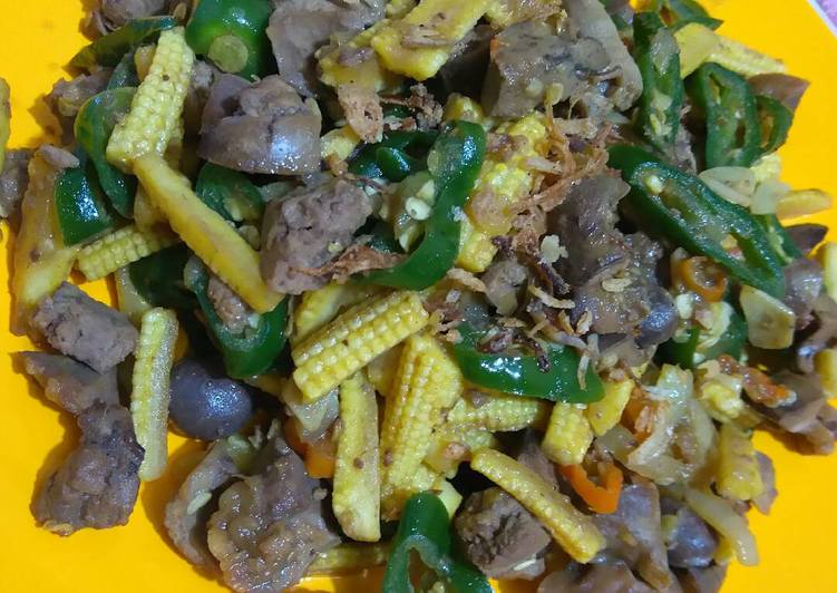 Bagaimana Membuat Tumis putren hati ampela, Bisa Manjain Lidah