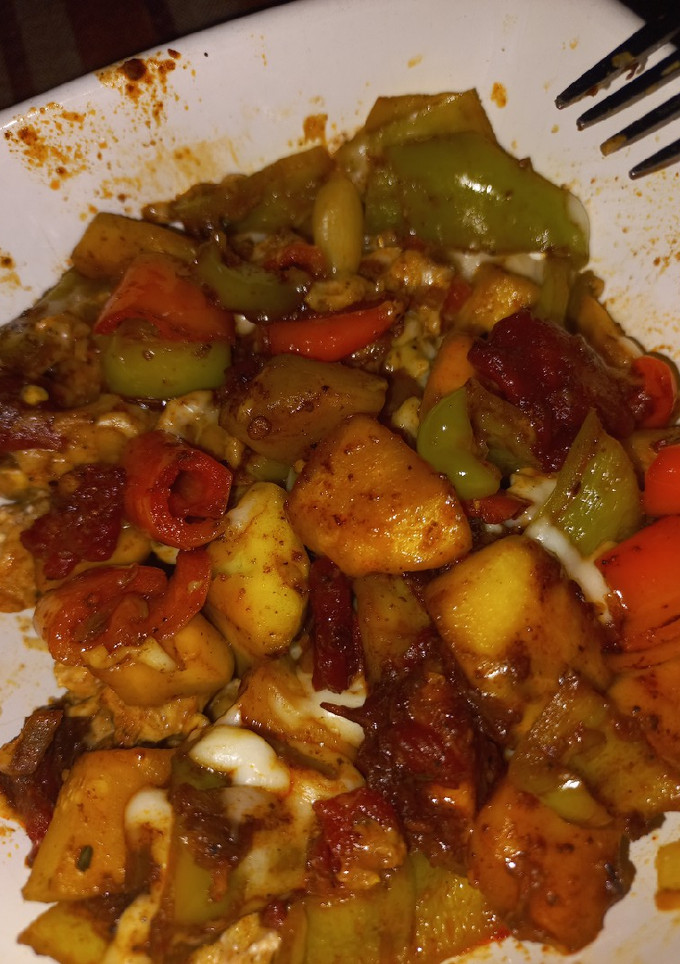 صورة لوصفة كوسة بالفراخ والفلفل🍲❤️