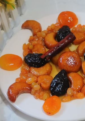 صورة لوصفة طاجين حلو بشباح السفرة بالكاوكاو