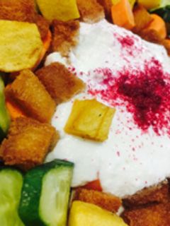 صورة لوصفة طريقة عمل سلطة الفتوش باللبن