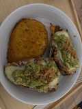 Patates douces garnies de mozzarella et guacamole