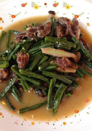 Foto resep Kacang Panjang cah 🐄 Sapi Goreng