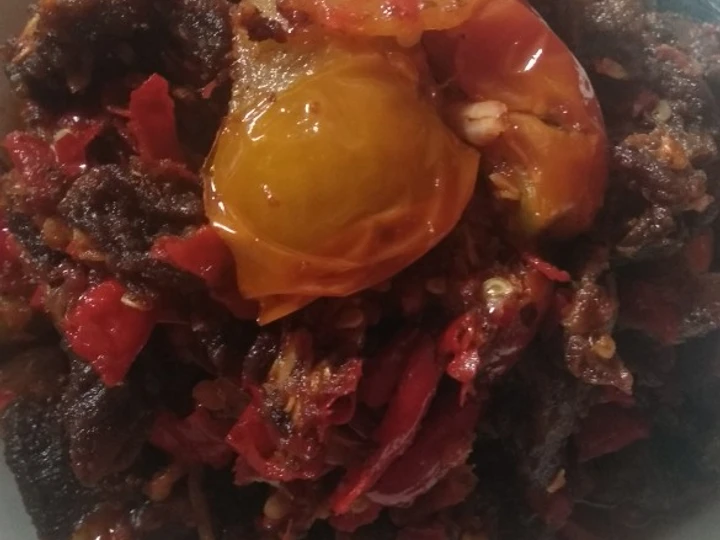 Cara Mudah Membuat Resep Dendeng sapi balado yang Lezat Sekali