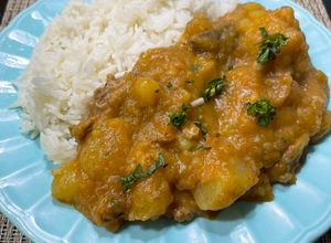 Una foto de Locro de papa y pecho de res