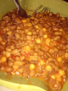A picture of Beans and corn.